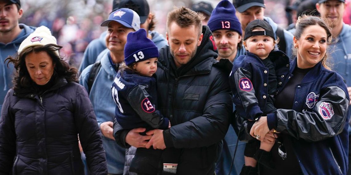 Blue Jackets, Purple Wings Honor Johnny Gaudreau earlier than the Stadium Sequence match at Ohio Stadium