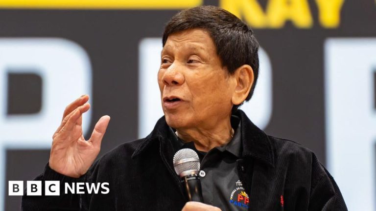 Former Philippine chief on the aircraft to The Hague after arrest