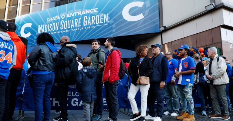 Madison Sq. Backyard’s surveillance system forbade this fan over its shirt design