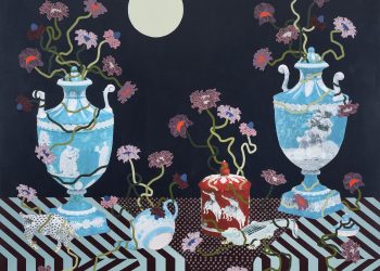 Flowers fulfill porcelain animals and objects in Lizzie Gill – Colossal