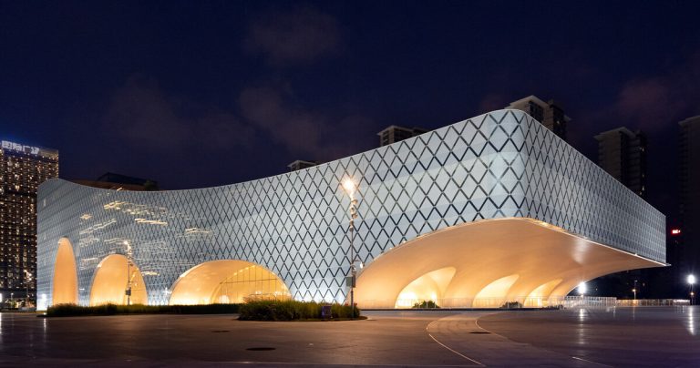 The brilliant vaults and arches form the Hengqin Tradition and Artwork Advanced
