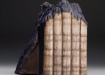 Blasting books with excessive stress water, Man Laramée sings mountains of information