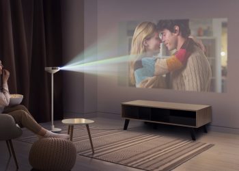 The latest LG projector doubles as a speaker and a temper lamp