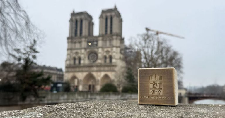 Personal a stone from the facade of Notre-Dame Cathedral in Paris