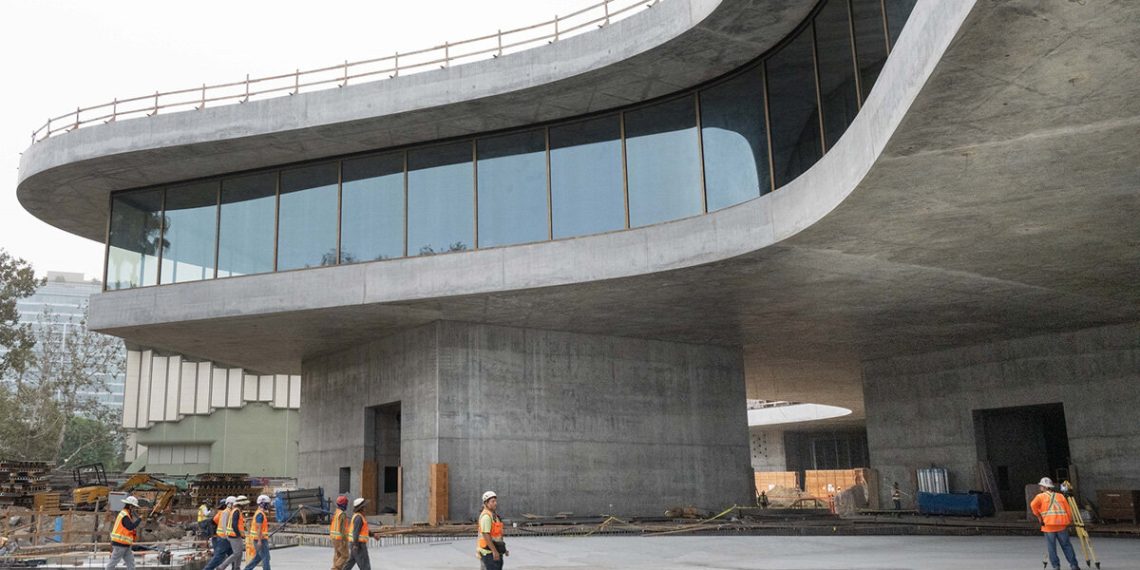 The extension of Peter Zumthor’s Lacma approaches the completion, opening in the summertime 2025 phases