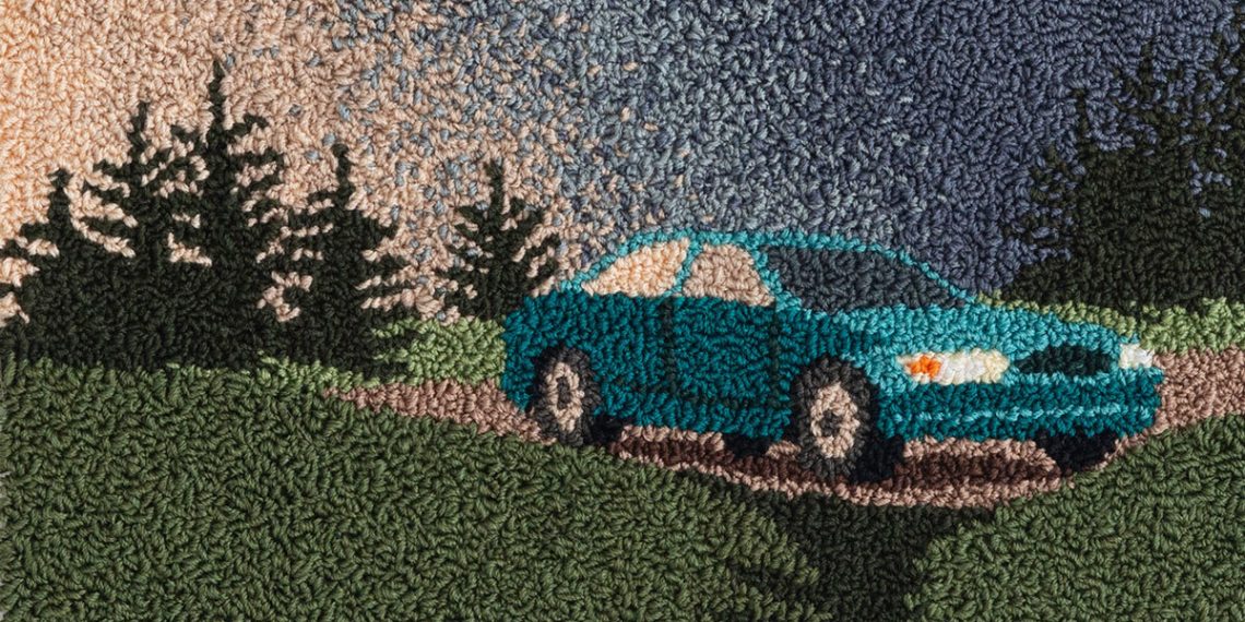 Summer season travels on the street conjures up AC-PUMN embroidery by Adrienna Matzeg