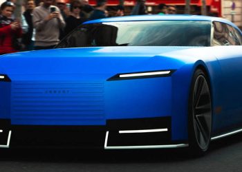 Money owed with the Jaguar Kind 00 automotive in Paris in 2025 Style Week