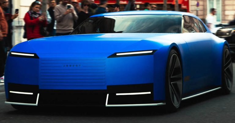 Money owed with the Jaguar Kind 00 automotive in Paris in 2025 Style Week