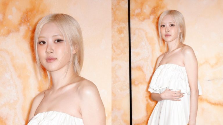 Rosé Goes Ethereal in Strapless Gown at Saint Laurent’s Fall ’25 Present