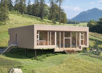 Sigurd Larsen and Haas construct three wood homes excessive with expansive luminators