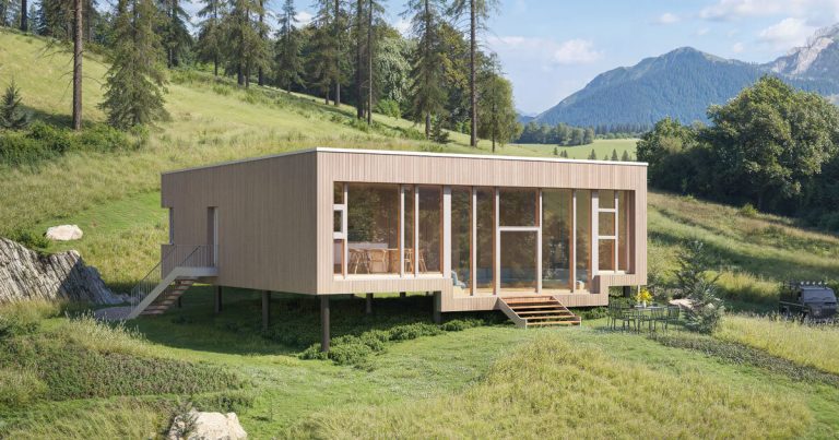 Sigurd Larsen and Haas construct three wood homes excessive with expansive luminators