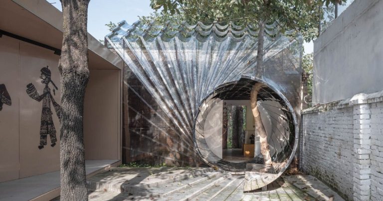 Steiling Curtain Veille Diapu Architects of China Tradition Tradition Double as a rain assortment gadget