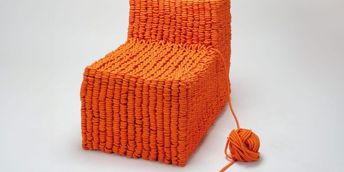 Svea Tisell weaves vibrant furnishings, sculptural from recovered rope – colossal