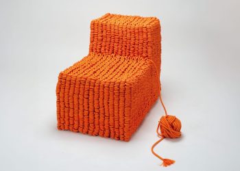 Svea Tisell weaves vibrant furnishings, sculptural from recovered rope – colossal