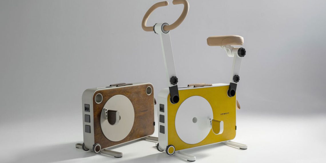 Exercising Tukas EV bike turns the kinetic power into electrical energy