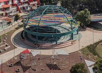 The spherical construction of Amasa metal revives the Mexico Metropolis Communal Park