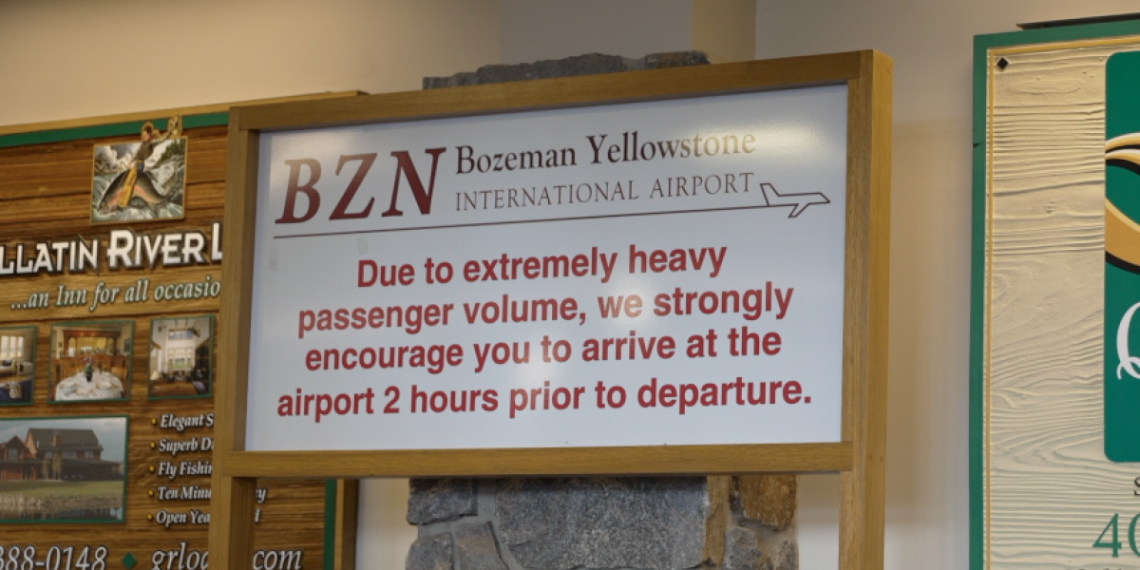 Bozeman airport experiences document excessive spring break journey numbers