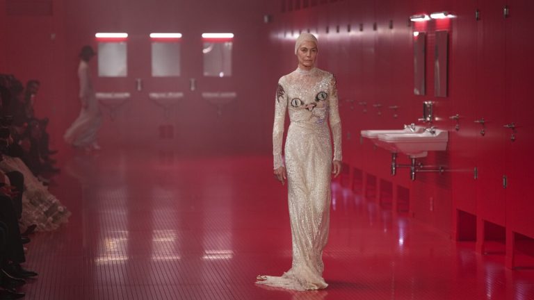 Public, personal, and political: Valentino turns a staged restroom into excessive vogue’s boldest stage
