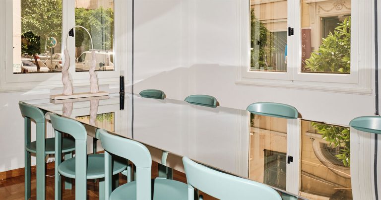 Terrazzo classic and textured travertine the type of Saint Athens the customized archive house