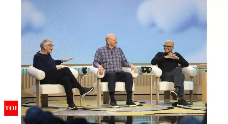 Satya Nadella shares when three Microsoft CEOs enters a room 50 years from Microsoft and are interviewed