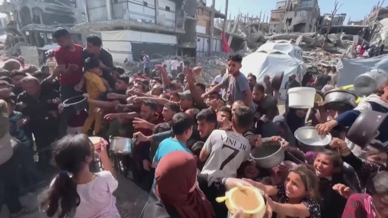 Gaza residents battle to acquire meals as Israeli navy exercise expands
