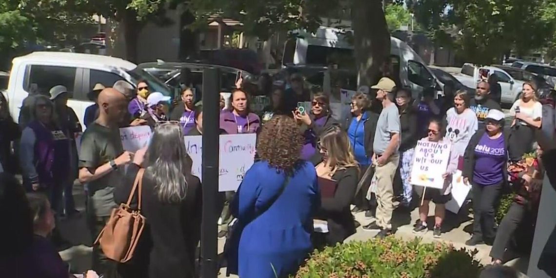 Again-to-back rallies in opposition to well being cuts held exterior congressman’s closed Modesto workplace