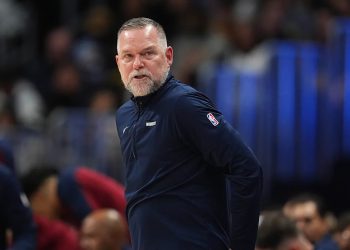 Nuggets Fireplace Coach Michael Malone, GM Calvin Sales space with three video games left earlier than playoff
