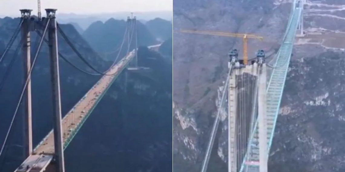 China Constructing World’s Highest Bridge, Will Reduce Journey Time From 1 Hour To 1 Minute