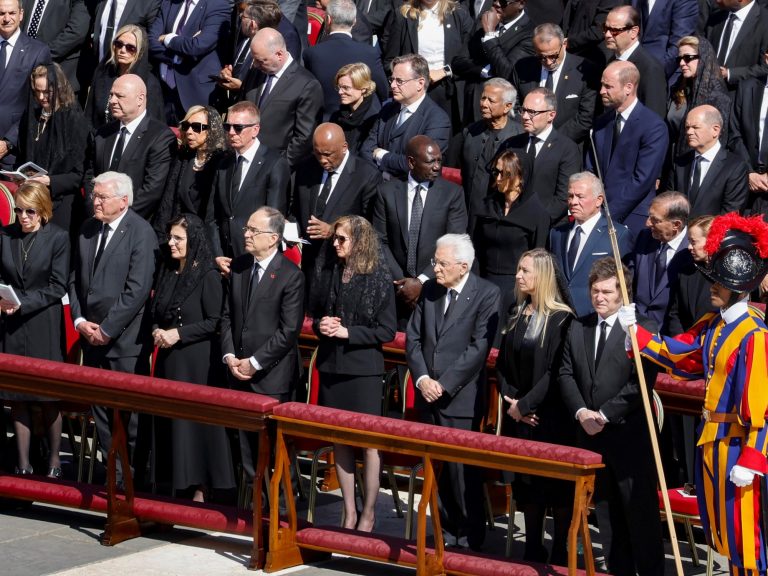 One after the other who have been within the entrance row on the funeral of Pope Francis