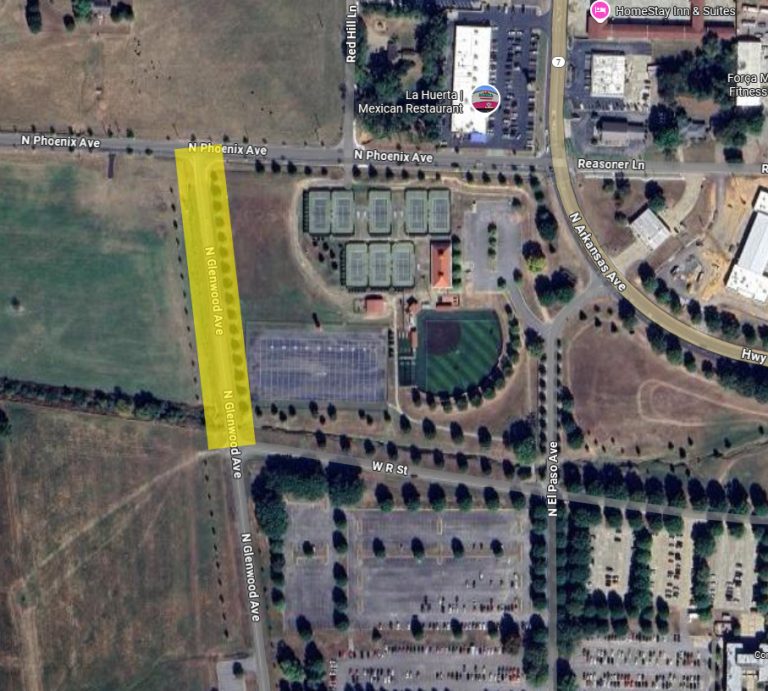 The portion of North Glenwood Avenue was briefly closed