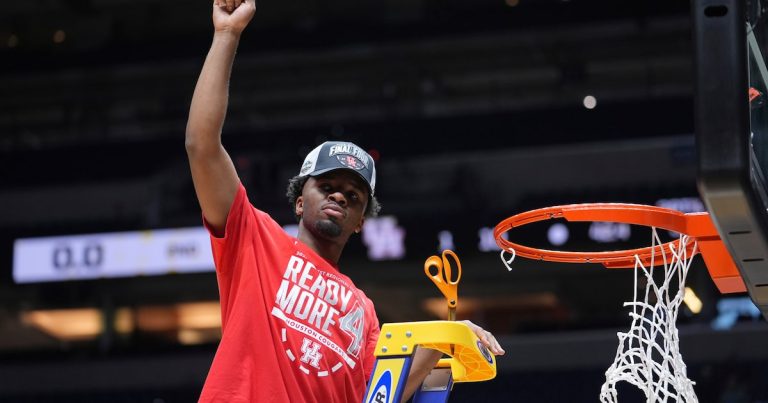LJ Cryer, a champion in Baylor, following the second title NCAA with Houston vs. Florida