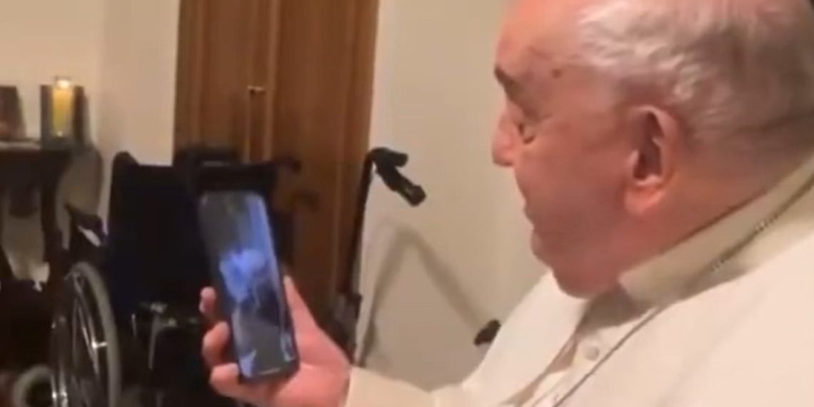 Pope Francis’s newest name to Gaza on Saturday, filmed in his Santa Marta division