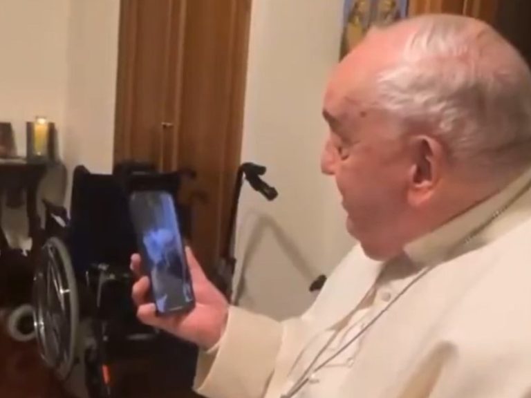 Pope Francis’s newest name to Gaza on Saturday, filmed in his Santa Marta division