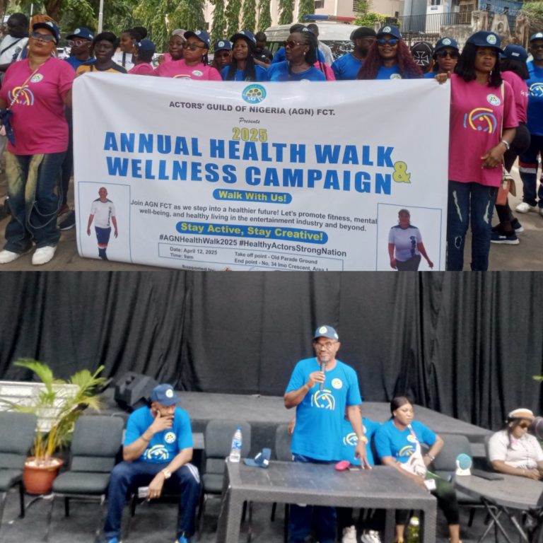AGN holds wellness stroll, urges wholesome way of life for Nollywood practitioners