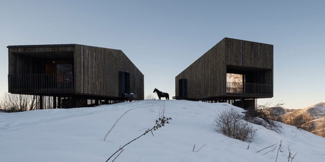 Complained Complained Larchwood Clads Aum Cabins’ facades in Kazakhstan