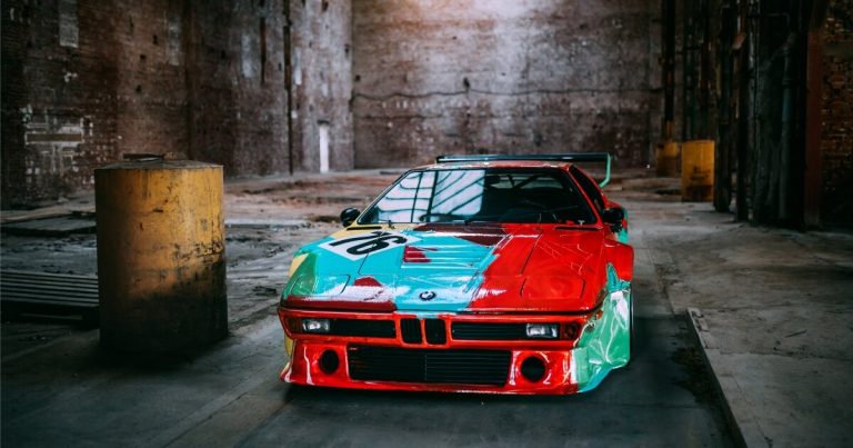 The World Tour of the BMW artwork automotive stops at Artwork Dubai with M1 by Andy Warhol