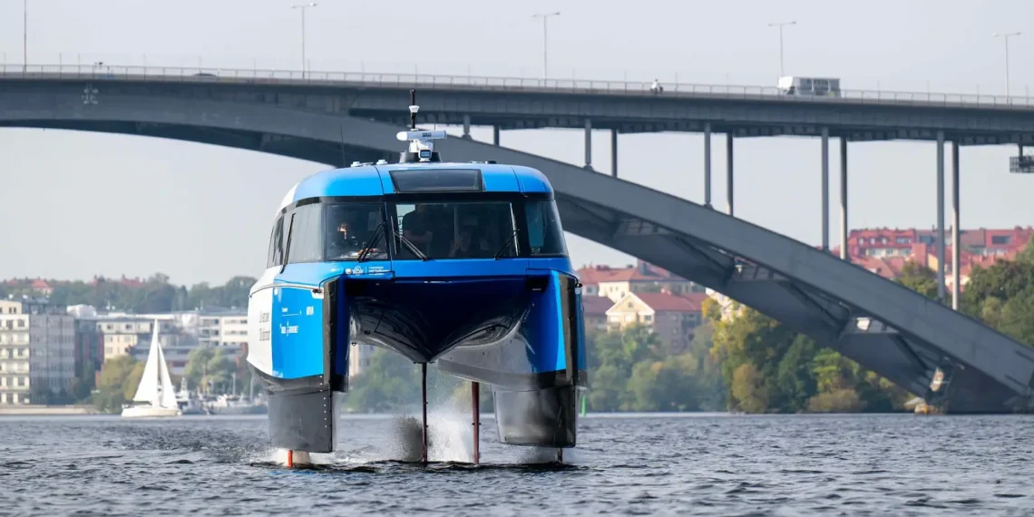Stockholm Launches World’s First Electrical Flying Ferry with Candela P-12