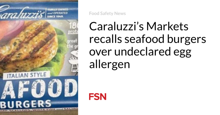Caraluzzi’s Markets recollects seafood burgers over undeclared egg allergen