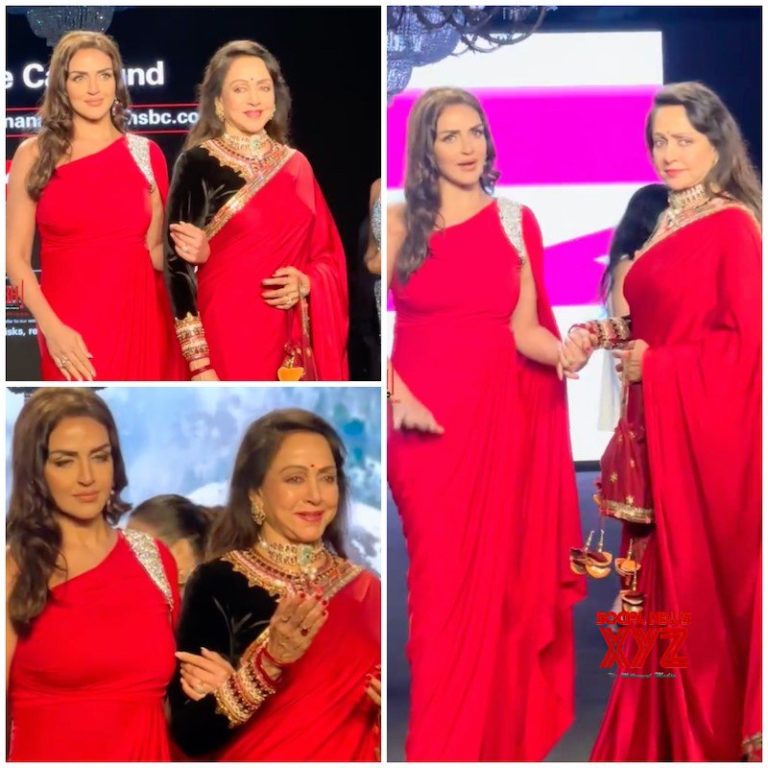 Hema Malini And Esha Deol Twin in Crimson, Convey Basic Glam to Bombay Instances Vogue Week