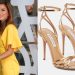 Eva Longoria Stays Loyal to Aquazzura With Gold Sandals on The View
