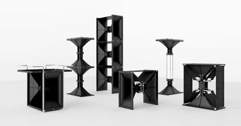 The Horn sequence of Juyong Shim turns the audio system thrown into sculptural furnishings
