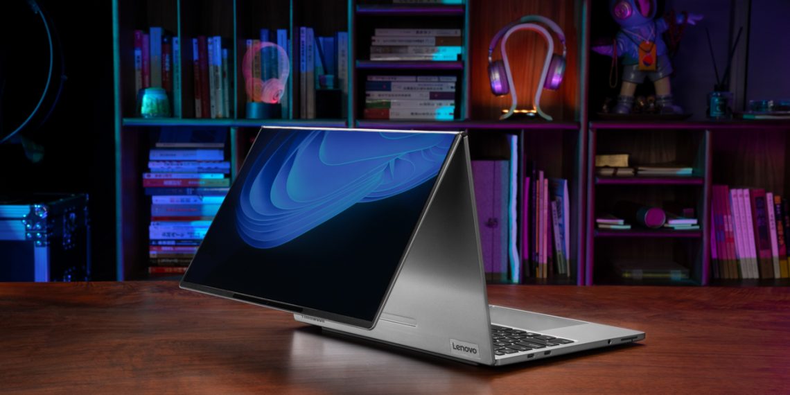 Lenovo ThinkBook Flip doubles their house on the display screen