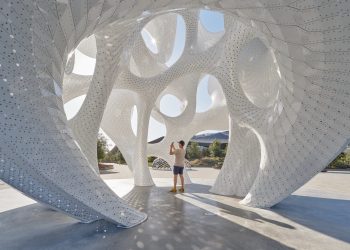 200,000 rivets present ultra-sub-aluminum aspects of “The Orb” by Marc Fornes-Colossal