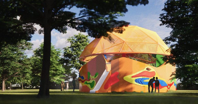 Serpentine touches Peter Cook dinner and Lego for “Play Pavilion” in London