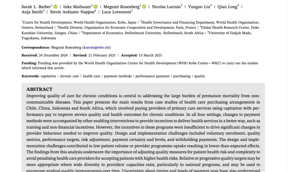 Will paying healthcare suppliers for higher high quality care result in higher well being outcomes?