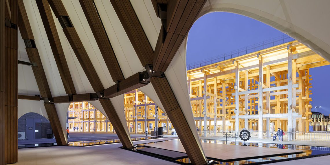 Kengo Kuma’s Qatar pavilion in Osaka highlights Qatari ships and Japanese carpentry