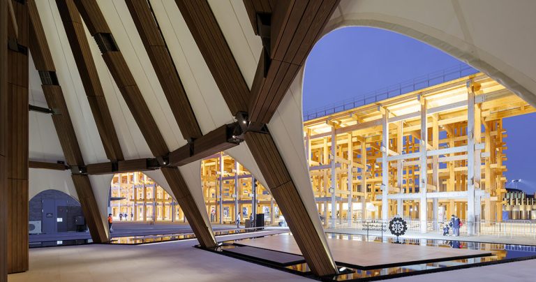Kengo Kuma’s Qatar pavilion in Osaka highlights Qatari ships and Japanese carpentry
