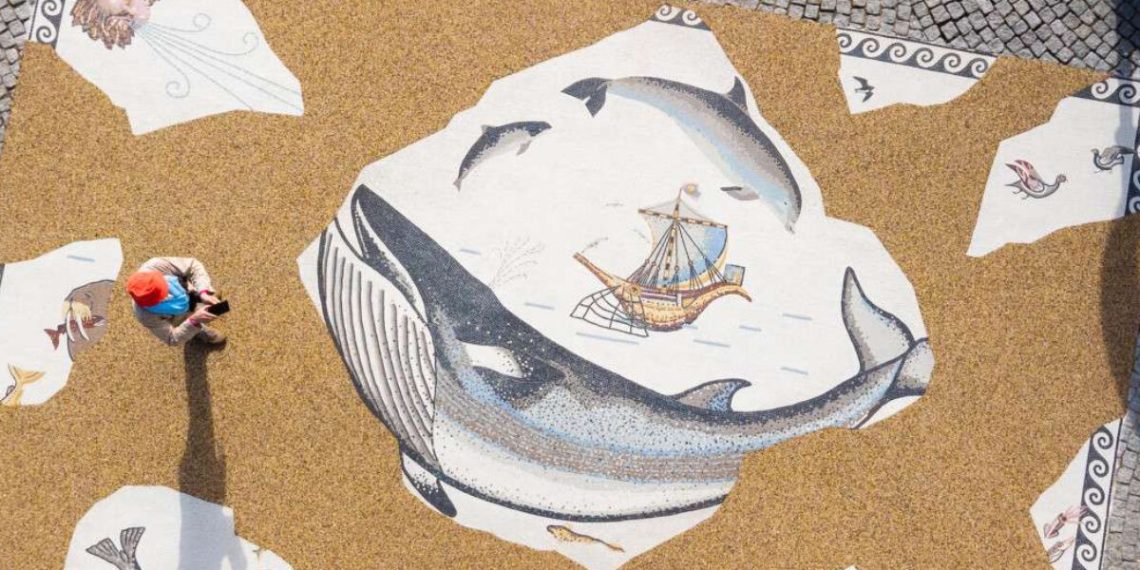 Jeremy Deller’s Roman mosaic remembers Scarborough’s marine life