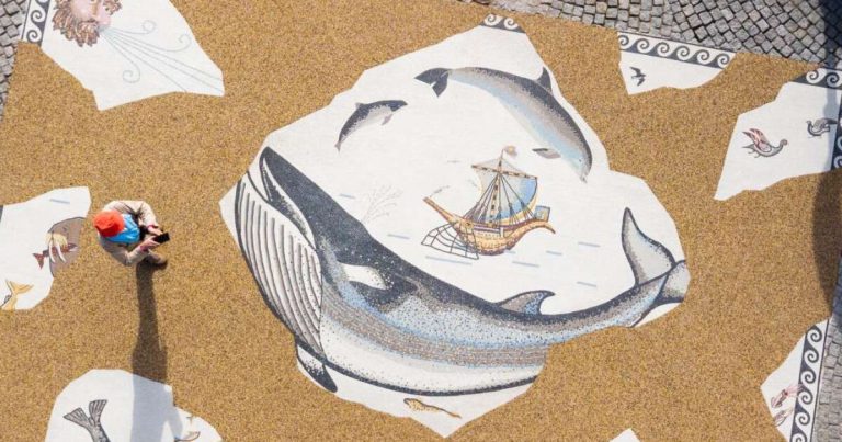 Jeremy Deller’s Roman mosaic remembers Scarborough’s marine life
