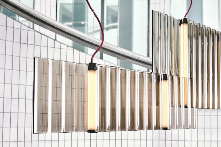 Sipario lamp impressed by theatrical curtain